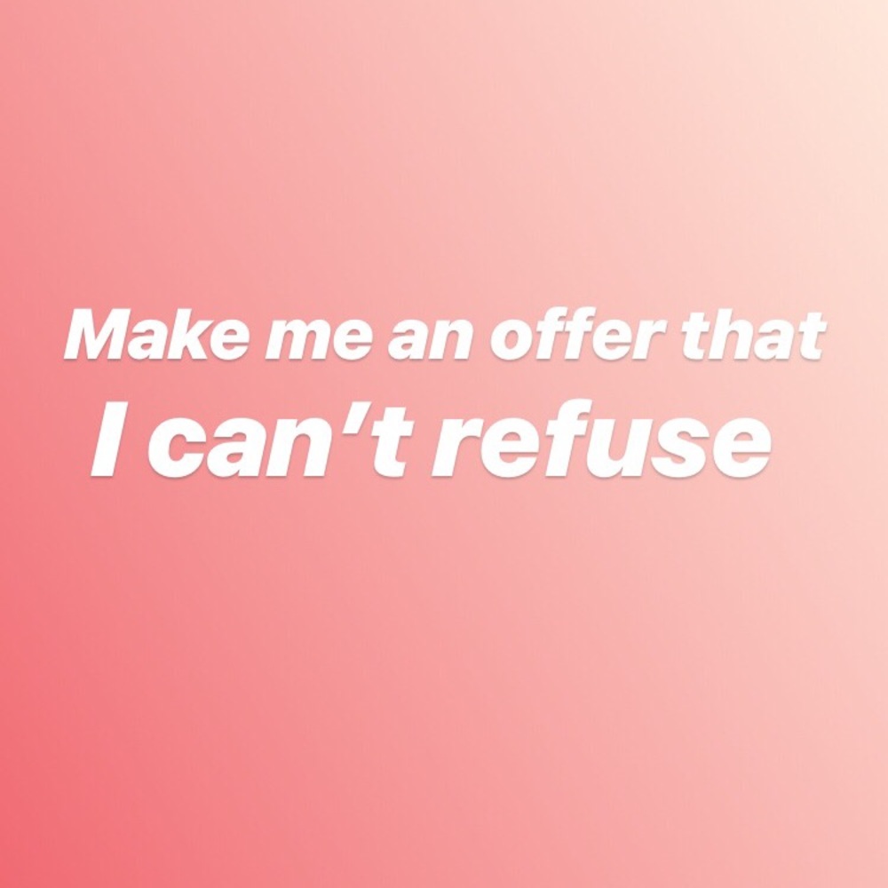 Make me an offer!